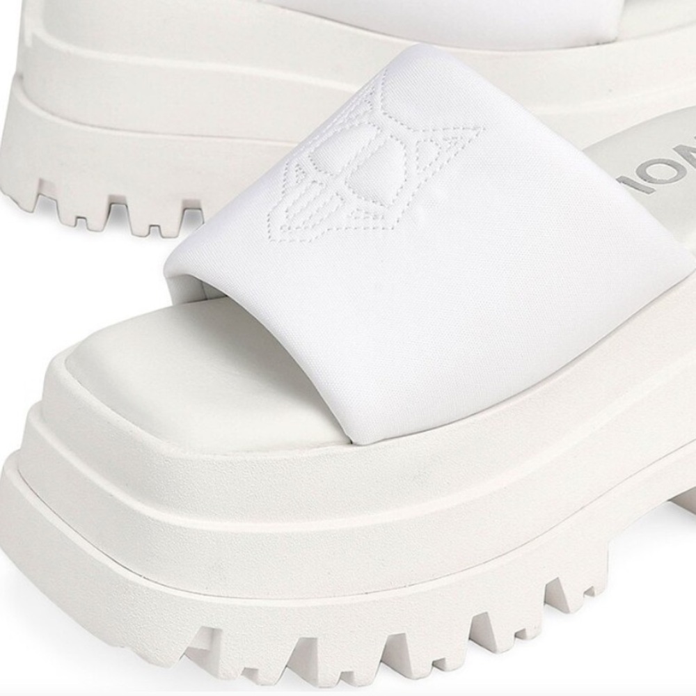 NAKED WOLFE Delicious Sandals Platform Shoes in White NEW - Picture 9 of 16